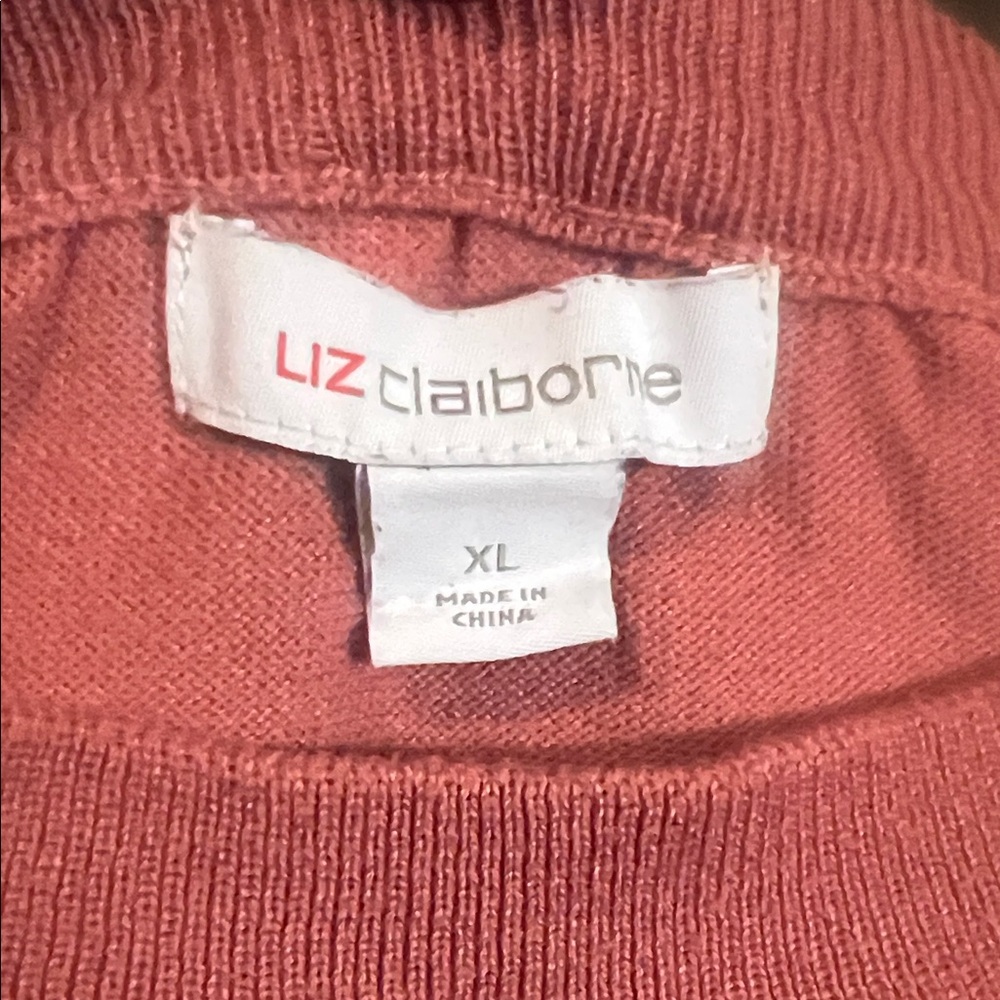 Liz Claiborne Pink and Burgundy Striped Sweater - Picture 4 of 5